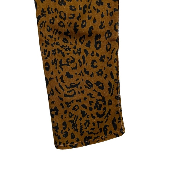 Madewell Stovepipe Leopard Print Jeans High Rise Straight Leg 24 Brown Black - Picture 12 of 16